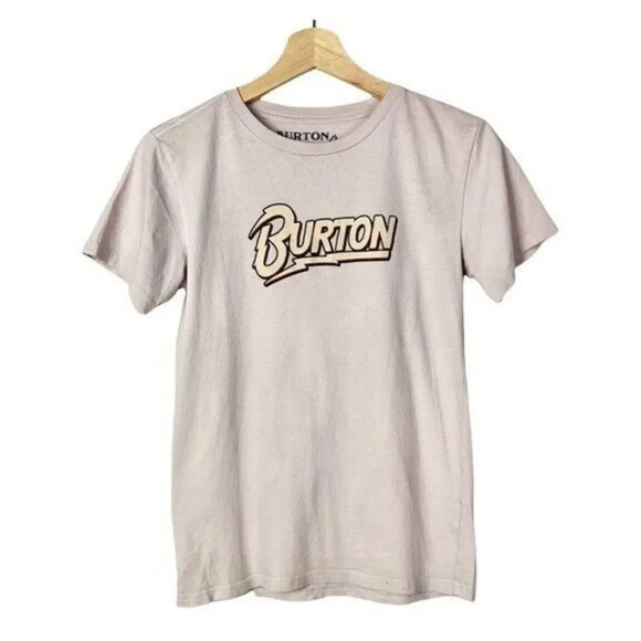 Burton Snowboards Pale Pink Graphic Cotton T-Shirt M - Picture 1 of 6